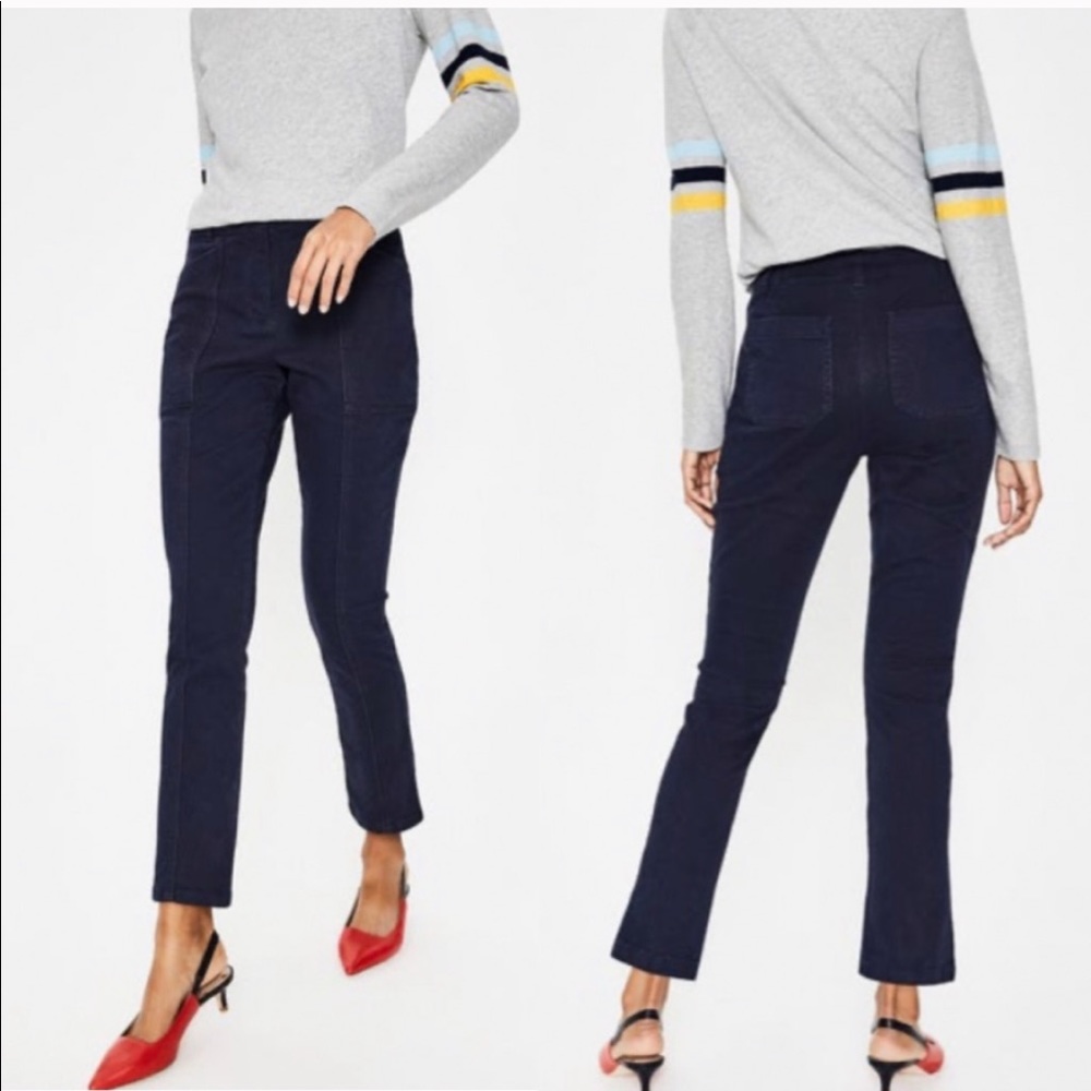 Boden Lydford twill navy cargo trouser pants